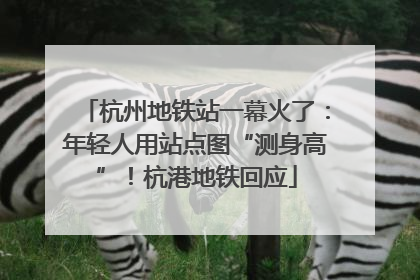 杭州地铁站一幕火了：年轻人用站点图“测身高”！杭港地铁回应
