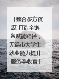 整合多方资源 打造全链条赋能路径，无锡市大学生就业能力提升服务季收官