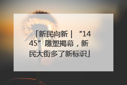 新民向新｜“1445”雕塑揭幕，新民大街多了新标识