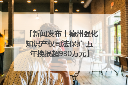新闻发布丨德州强化知识产权司法保护 五年挽损超930万元