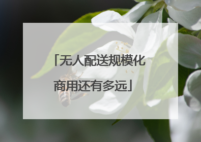 无人配送规模化商用还有多远