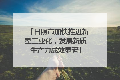 日照市加快推进新型工业化，发展新质生产力成效显著