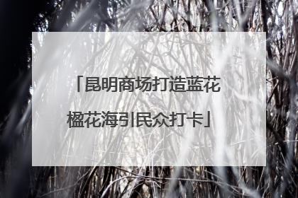 昆明商场打造蓝花楹花海引民众打卡