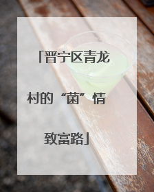 晋宁区青龙村的“菌”情致富路