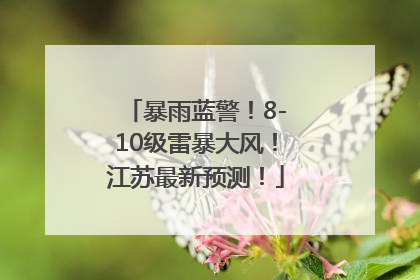 暴雨蓝警！8-10级雷暴大风！江苏最新预测！
