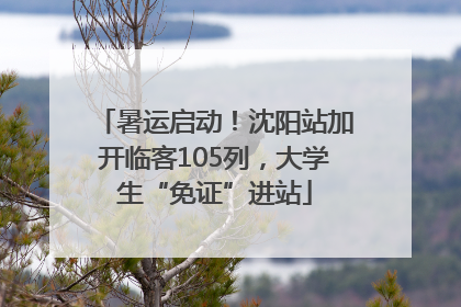 暑运启动！沈阳站加开临客105列，大学生“免证”进站