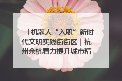 机器人“入职”新时代文明实践街街区｜杭州余杭着力提升城市精细化智能化管理水平