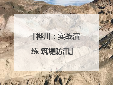 桦川：实战演练 筑堤防汛