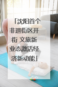 沈阳首个非遗街区开街 文旅新业态激活经济新动能
