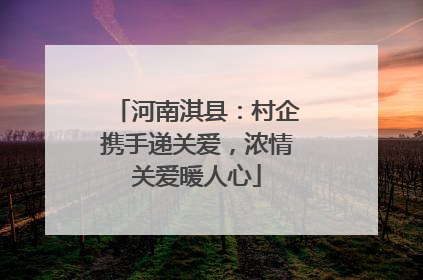 河南淇县：村企携手递关爱，浓情关爱暖人心