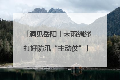 洞见岳阳丨未雨绸缪 打好防汛“主动仗”