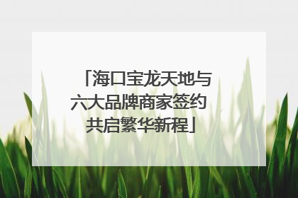 海口宝龙天地与六大品牌商家签约 共启繁华新程