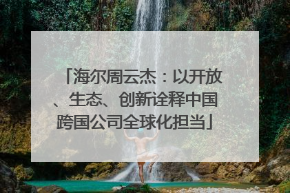 海尔周云杰：以开放、生态、创新诠释中国跨国公司全球化担当