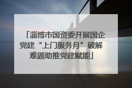 淄博市国资委开展国企党建“上门服务月”破解难题助推党建赋能