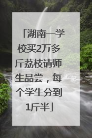 湖南一学校买2万多斤荔枝请师生品尝，每个学生分到1斤半
