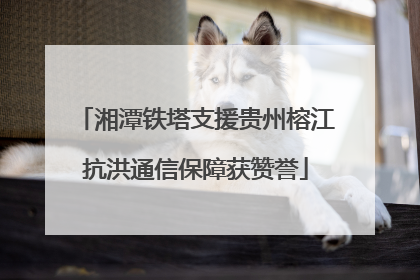 湘潭铁塔支援贵州榕江抗洪通信保障获赞誉
