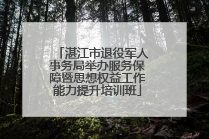 湛江市退役军人事务局举办服务保障暨思想权益工作能力提升培训班