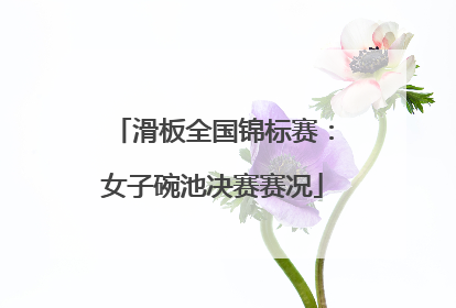 滑板全国锦标赛：女子碗池决赛赛况