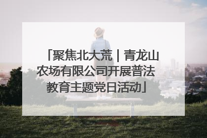 聚焦北大荒｜青龙山农场有限公司开展普法教育主题党日活动