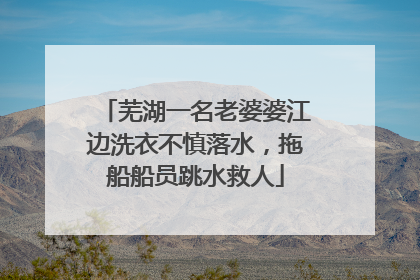 芜湖一名老婆婆江边洗衣不慎落水，拖船船员跳水救人
