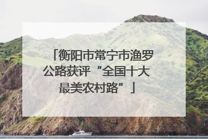衡阳市常宁市渔罗公路获评“全国十大最美农村路”