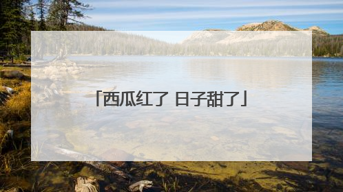 西瓜红了 日子甜了