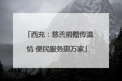 西充：慈善捐赠传温情 便民服务惠万家