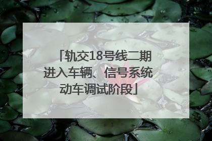 轨交18号线二期进入车辆、信号系统动车调试阶段