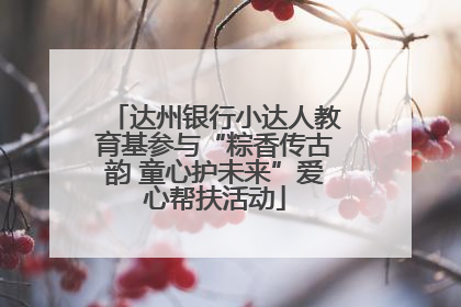 达州银行小达人教育基参与“粽香传古韵 童心护未来”爱心帮扶活动