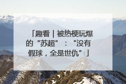趣看｜被热梗玩爆的“苏超”：“没有假球，全是世仇”