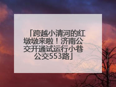 跨越小清河的红墩墩来啦！济南公交开通试运行小巷公交553路