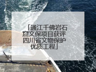 通江千佛岩石窟文保项目获评四川省文物保护优质工程
