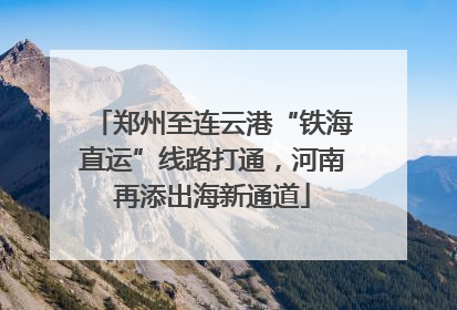 郑州至连云港“铁海直运”线路打通，河南再添出海新通道