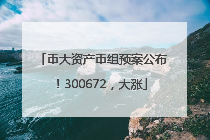重大资产重组预案公布！300672，大涨