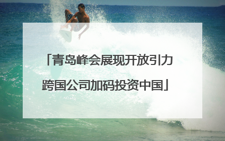 青岛峰会展现开放引力 跨国公司加码投资中国