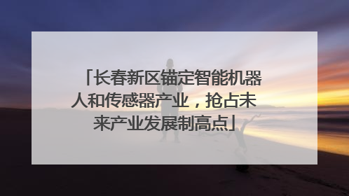 长春新区锚定智能机器人和传感器产业，抢占未来产业发展制高点