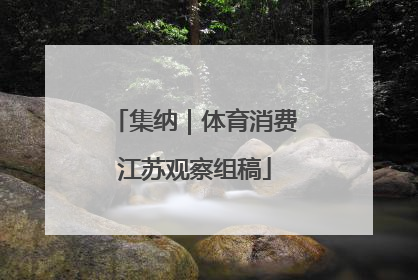 集纳｜体育消费江苏观察组稿