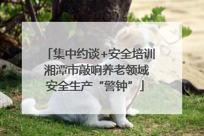 集中约谈+安全培训 湘潭市敲响养老领域安全生产“警钟”
