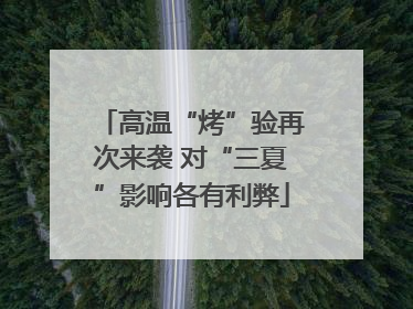 高温“烤”验再次来袭 对“三夏”影响各有利弊