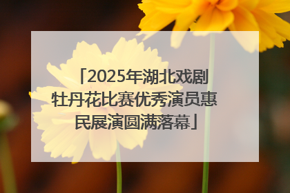 2025年湖北戏剧牡丹花比赛优秀演员惠民展演圆满落幕