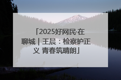 2025好网民·在聊城｜王晨：检察护正义 青春筑晴朗