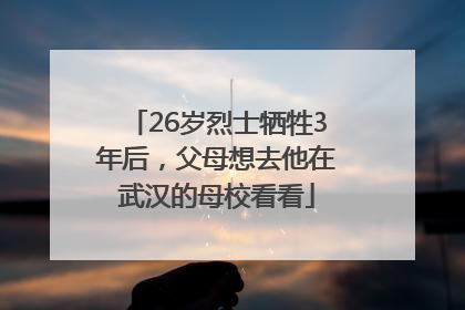 26岁烈士牺牲3年后，父母想去他在武汉的母校看看