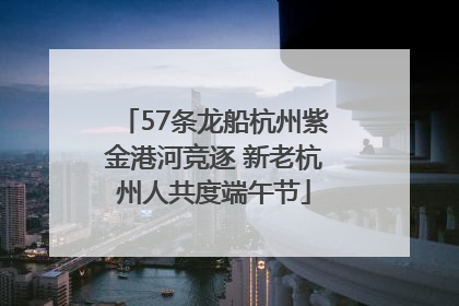 57条龙船杭州紫金港河竞逐 新老杭州人共度端午节